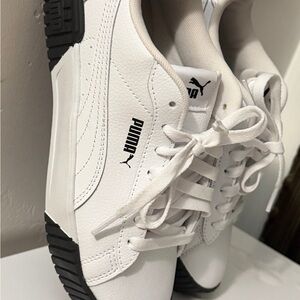 Puma Classic White and Black Sneakers